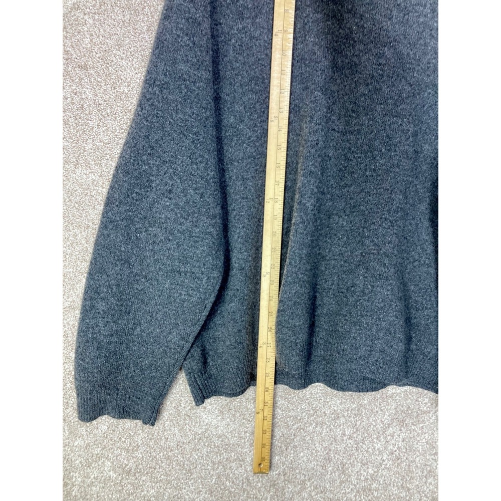 J. Crew Lambswool V-Neck Sweater Mens XXL Gray Heather Long Sleeve Knit Pullover - Picture 5 of 7